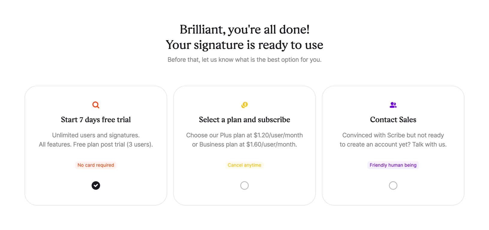Scribe — Checkbox & radio component
