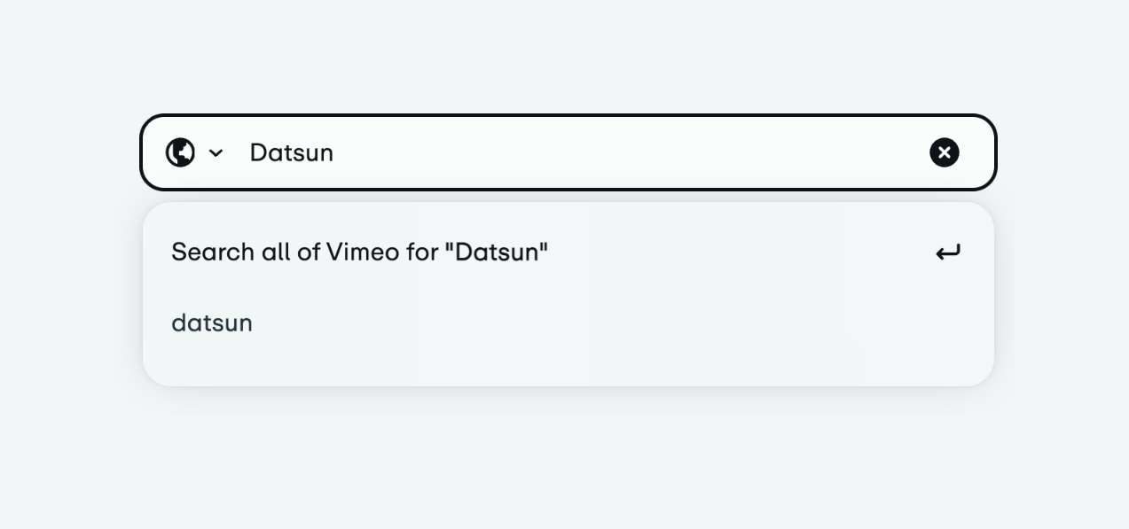 Vimeo — Input search component
