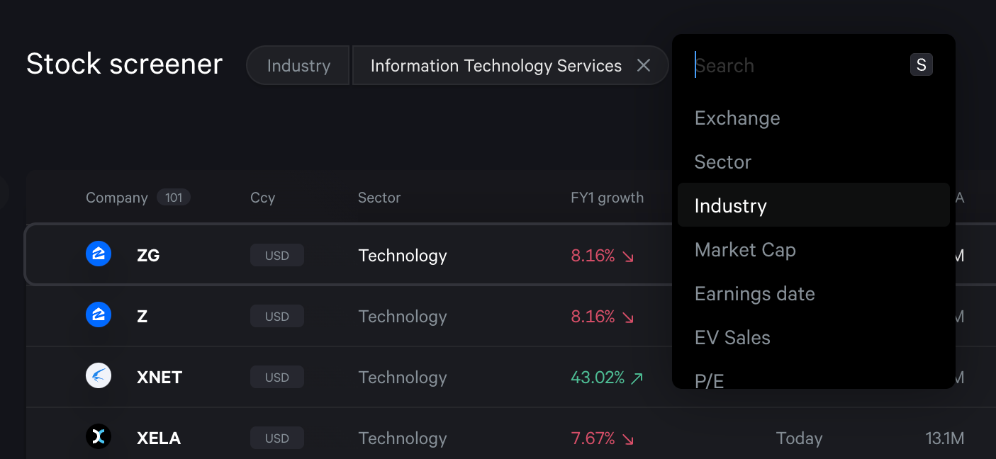 Fey — Sorting & filtering component