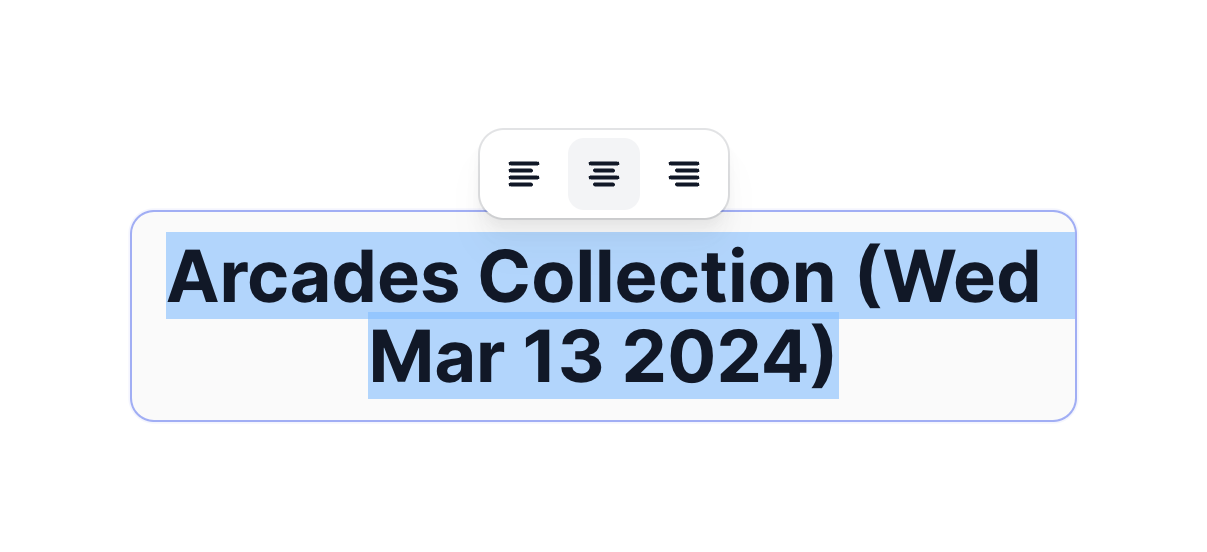 Arcade — Input text component