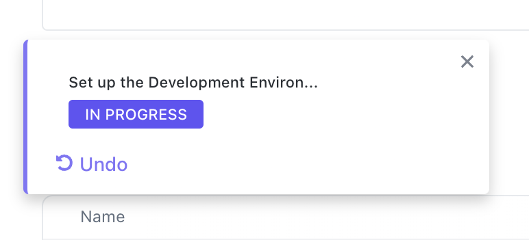 ClickUp — Notification Toast component