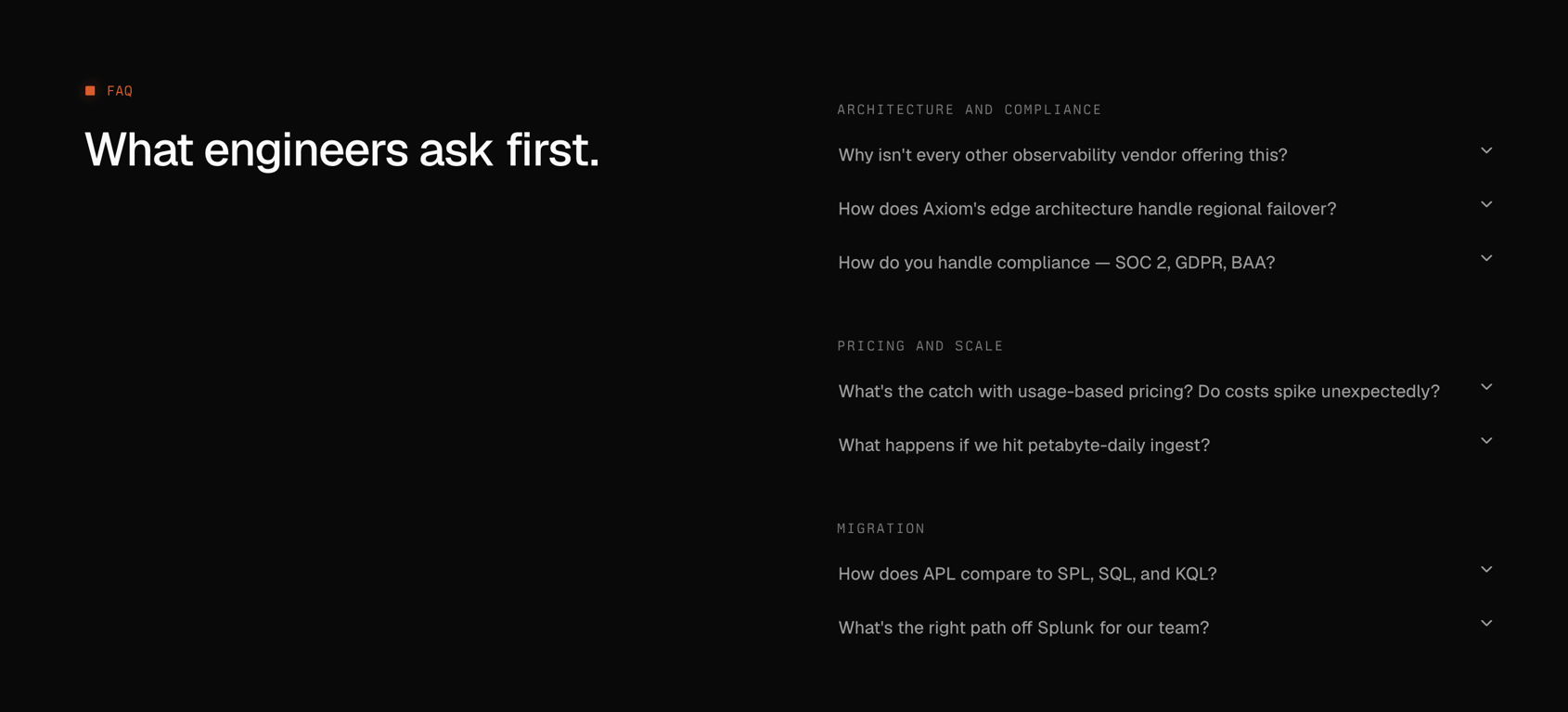 Axiom — FAQ component