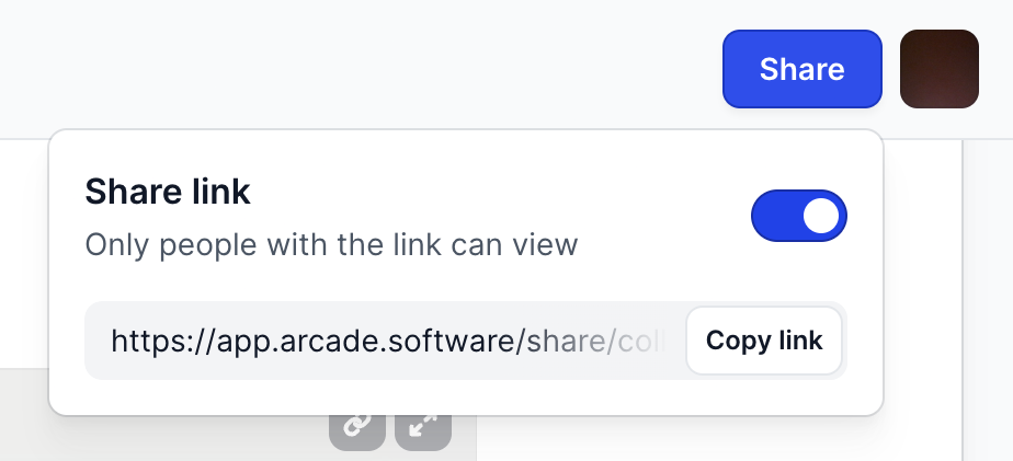Arcade — Dropdown menu component