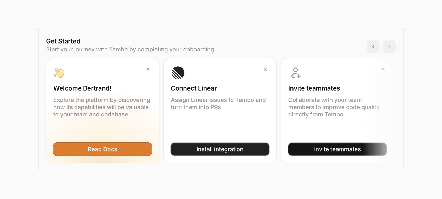 Tembo — Slider component
