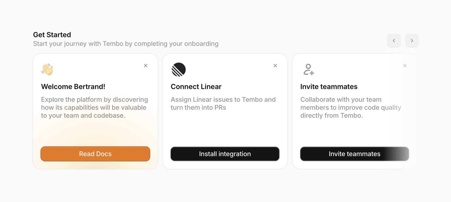 Tembo — Slider component