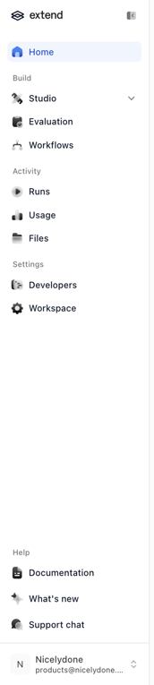 Extend — Vertical navigation component