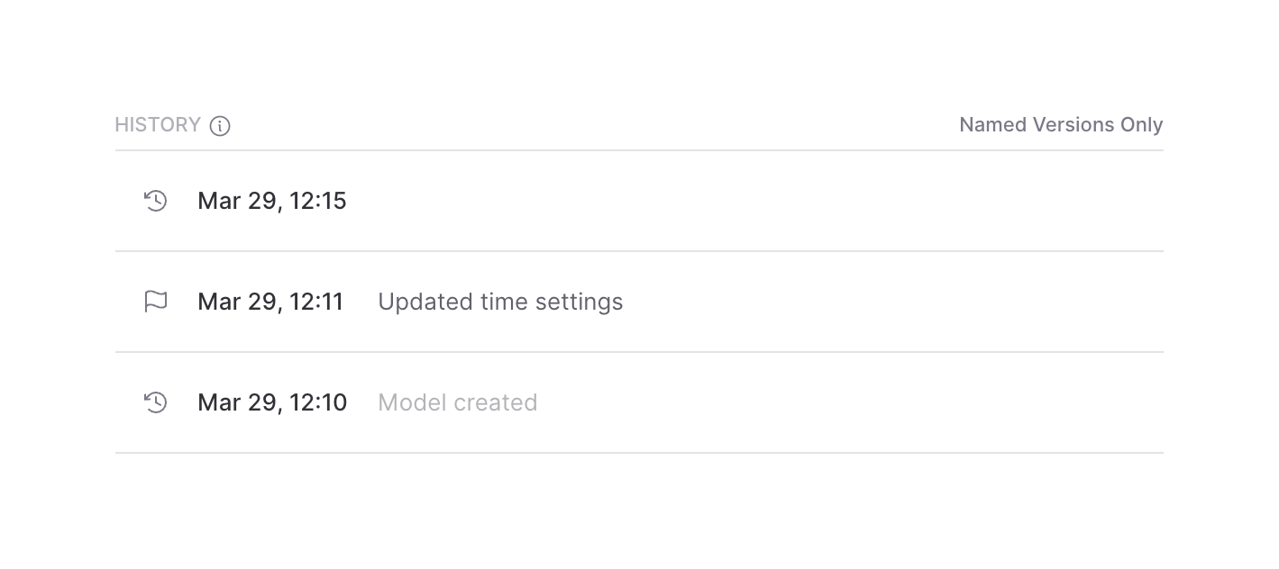Causal — Timeline & history component