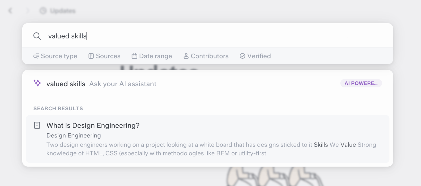 Slite — Modal component