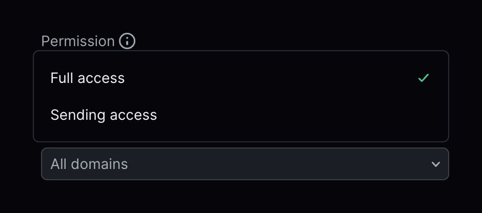 Resend — Input select component