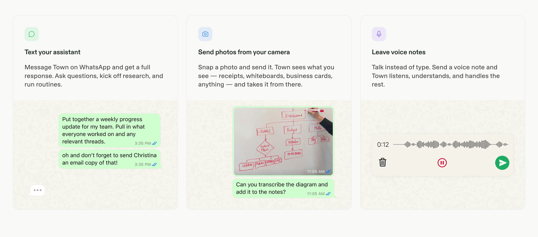 Town — Card component