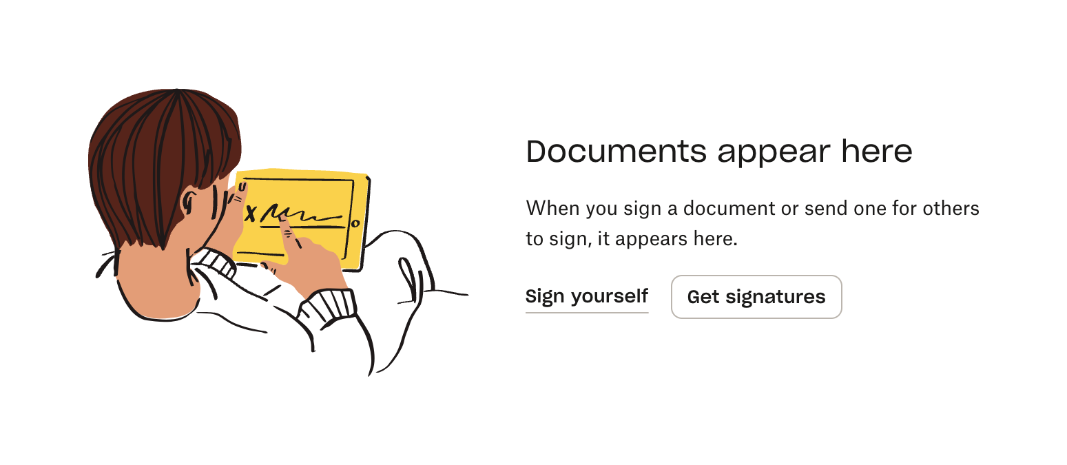 Dropbox — Empty state component