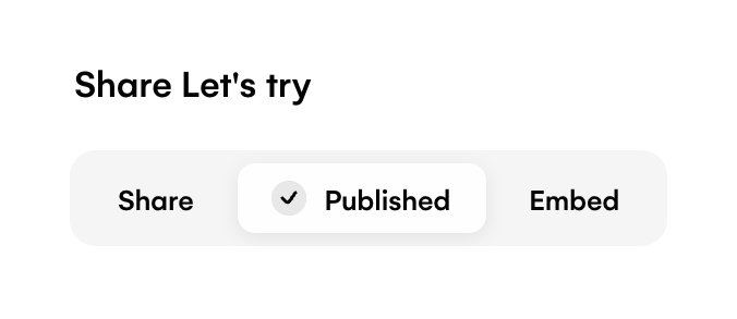 Uizard — Segmented control component