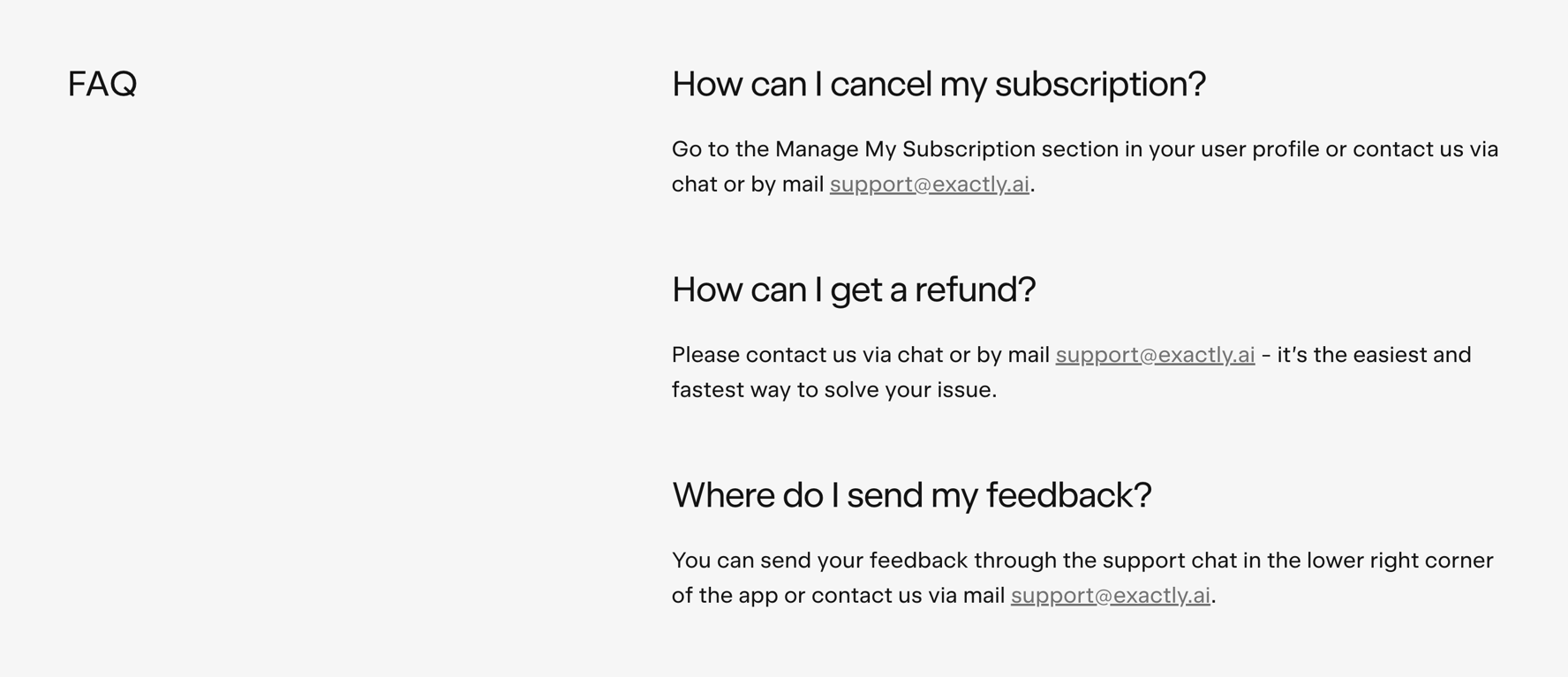 Exactly — FAQ component