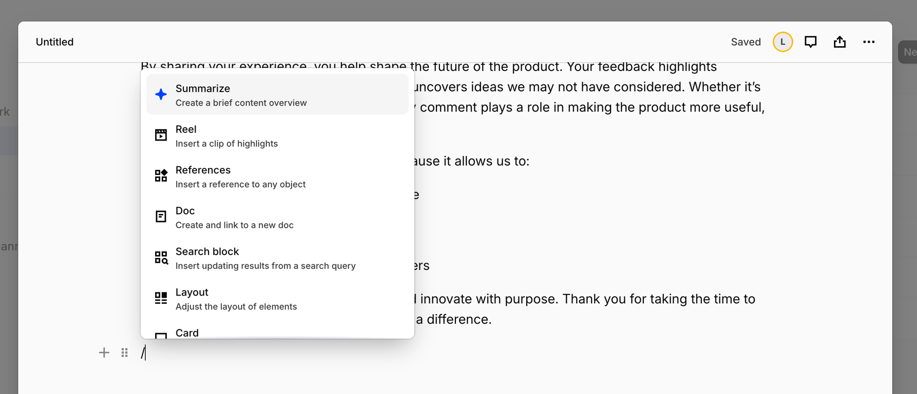 Dovetail — Rich text editor component
