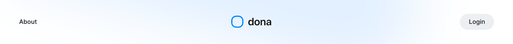 Dona — Header component