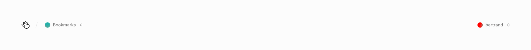 (Basic) Bookmarks — Horizontal navigation component