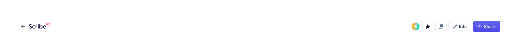 Scribe — Horizontal navigation component