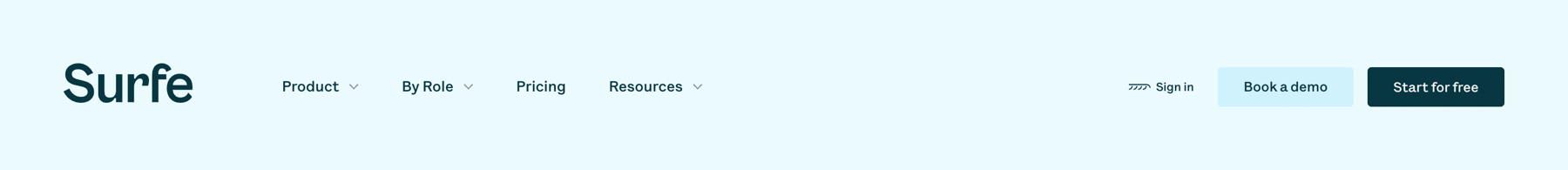 Surfe — Header component