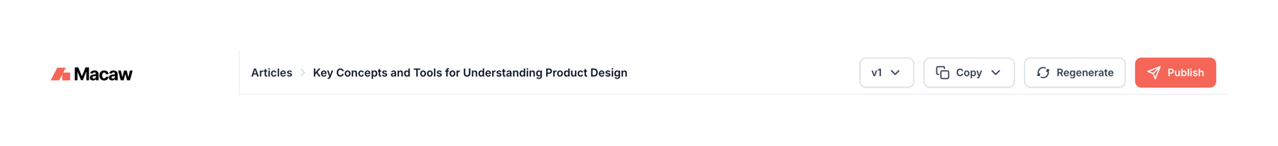 Macaw — Horizontal navigation component