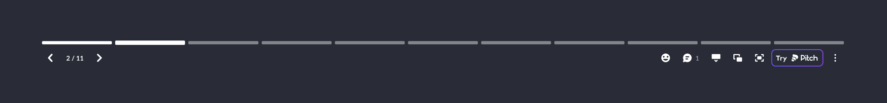 Pitch — Progress indicator component