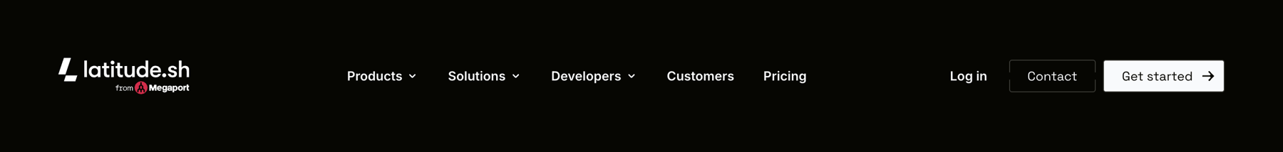 Latitude.sh — Header component
