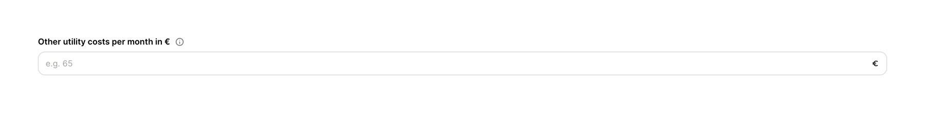 Buena — Input amount component
