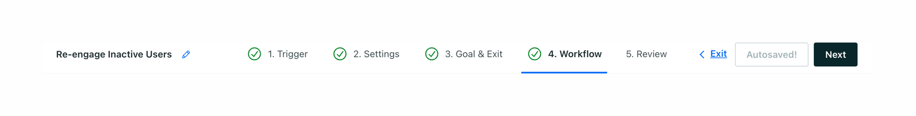 Customer.io — Stepper component