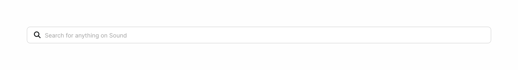 Sound.xyz — Input search component