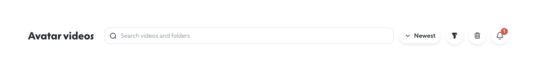 HeyGen — Horizontal navigation component