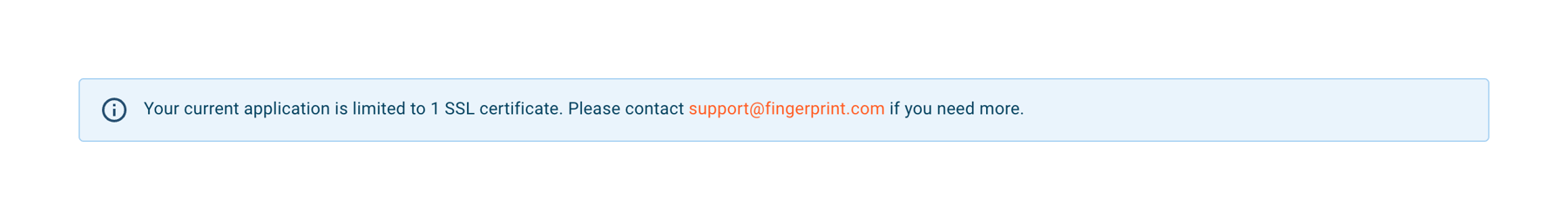 Fingerprint — Alert component