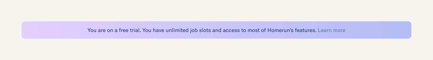 Homerun — Message component