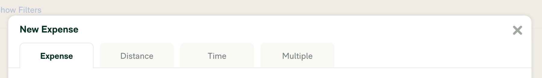 Expensify — Tabs component