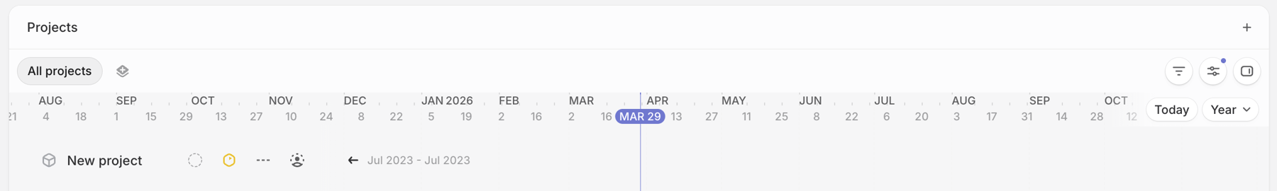 Linear — Timeline & history component