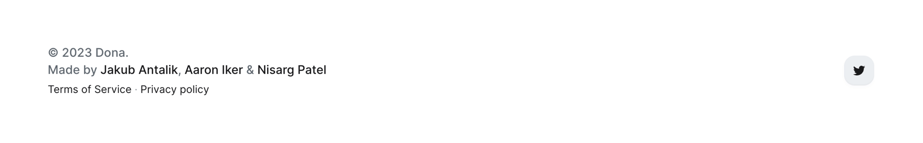 Dona — Footer component