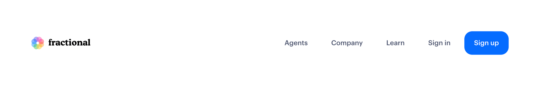 Fractional — Header component