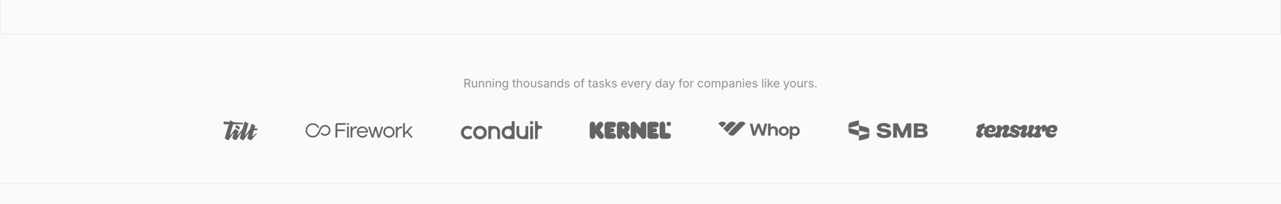 Tembo — Social proof component