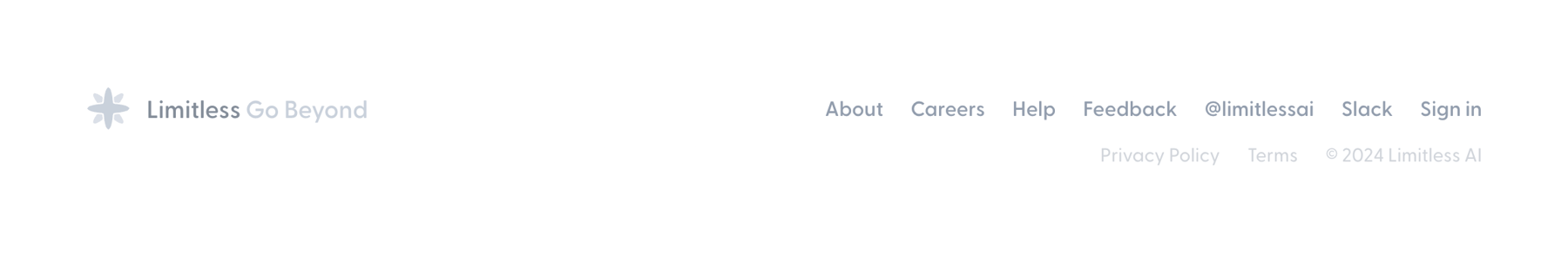Limitless — Footer component