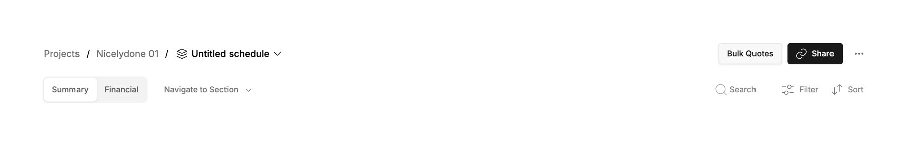 Programa — Horizontal navigation component