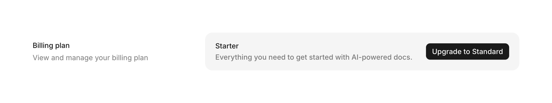 Documentation.AI — Upgrade your plan component