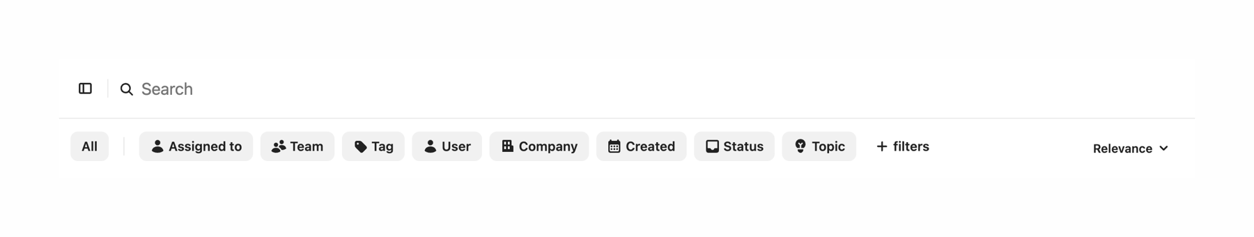 Intercom — Input search component