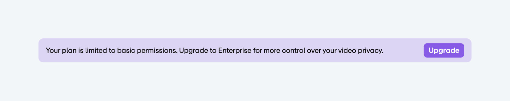 Vimeo — Upgrade your plan component