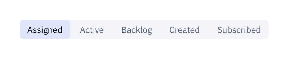 Huly — Segmented control component