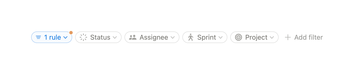 Notion — Sorting & filtering component