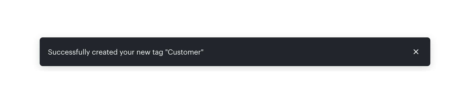 Mailchimp — Notification Toast component