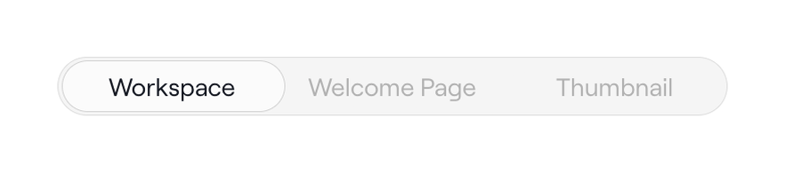 Dock — Segmented control component