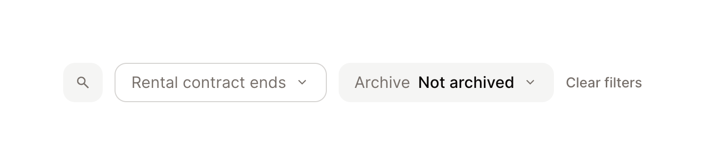 Buena — Sorting & filtering component