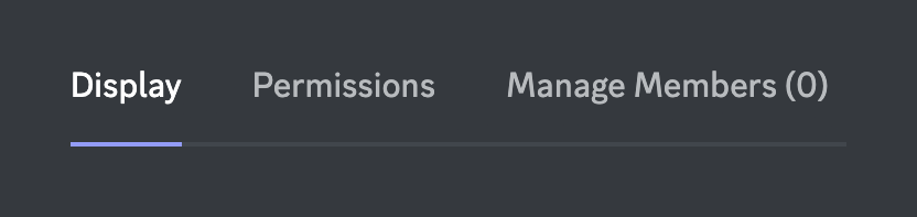 Discord — Tabs component