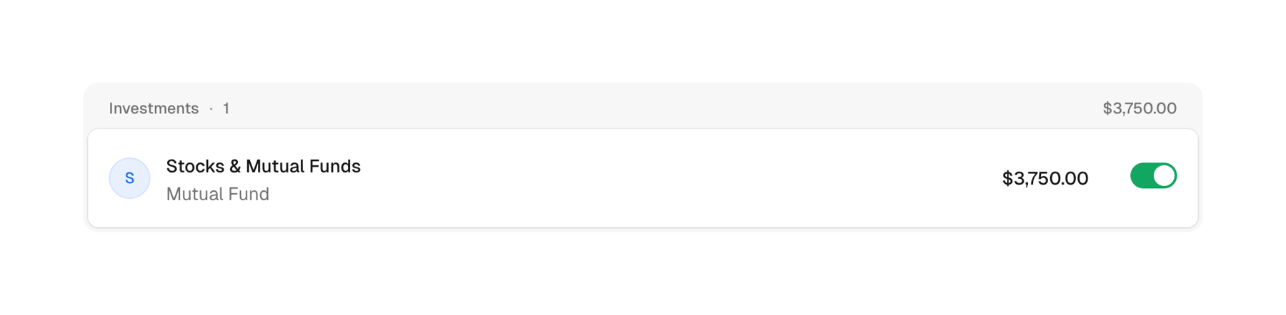 Maybe Finance — Toggle/Switch component