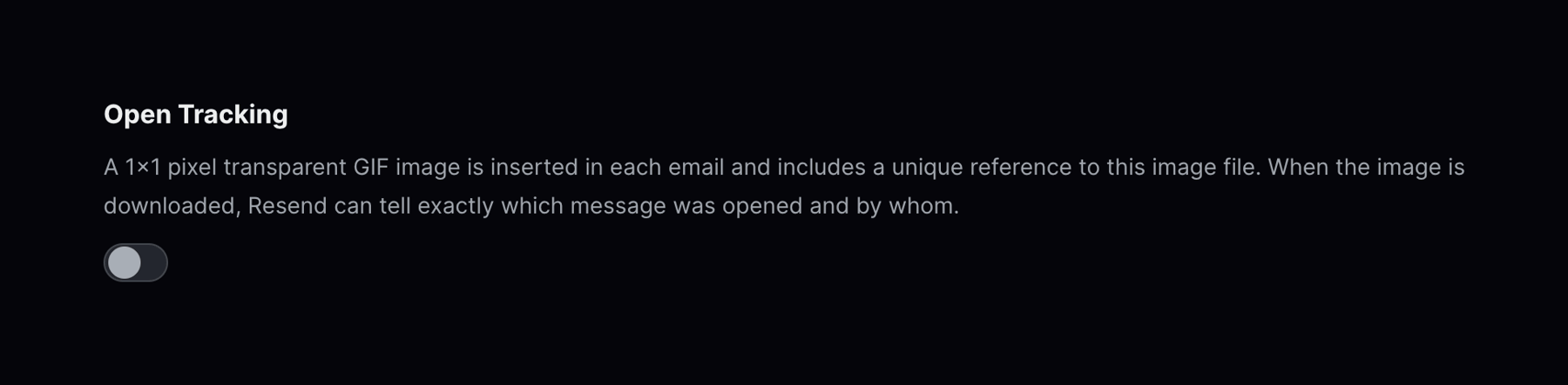 Resend — Toggle/Switch component