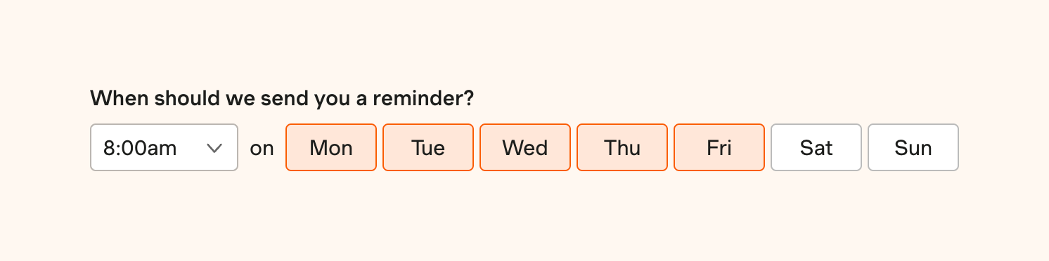 Harvest — Datepicker component